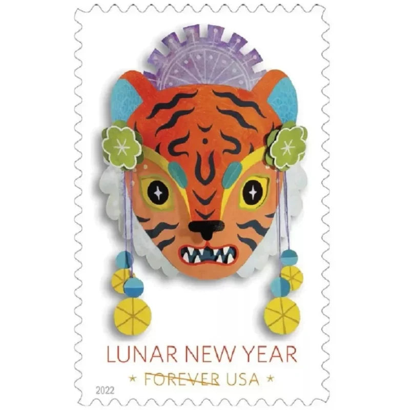 Year of the Tiger Stamps Celebrates Lunar New Year Forever First Class Postage Stamps