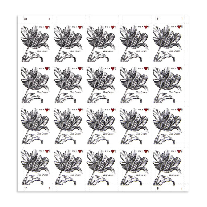 2015 Wedding Series: Vintage Tulip Two Ounce First Class Postage Stamps