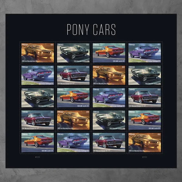 Pony Cars Forever Stamps