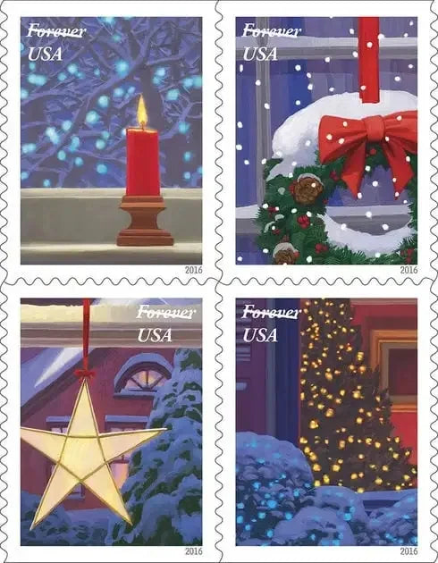 Holiday Windows Forever First Class Postage Stamps