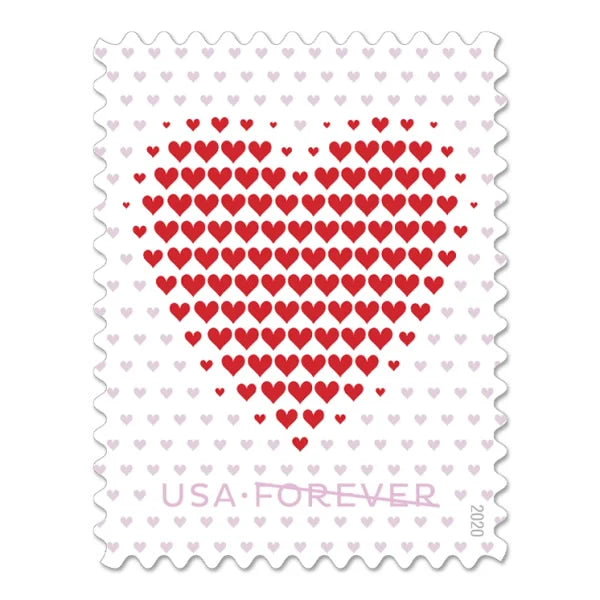 Made of Hearts Forever First Class Postage Stamps