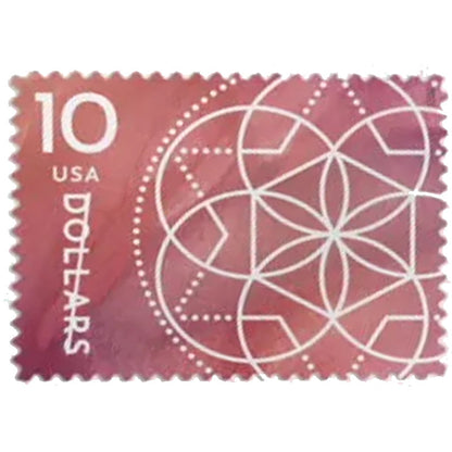 2023 $10 Floral Geometry Forever First Class Postage Stamp
