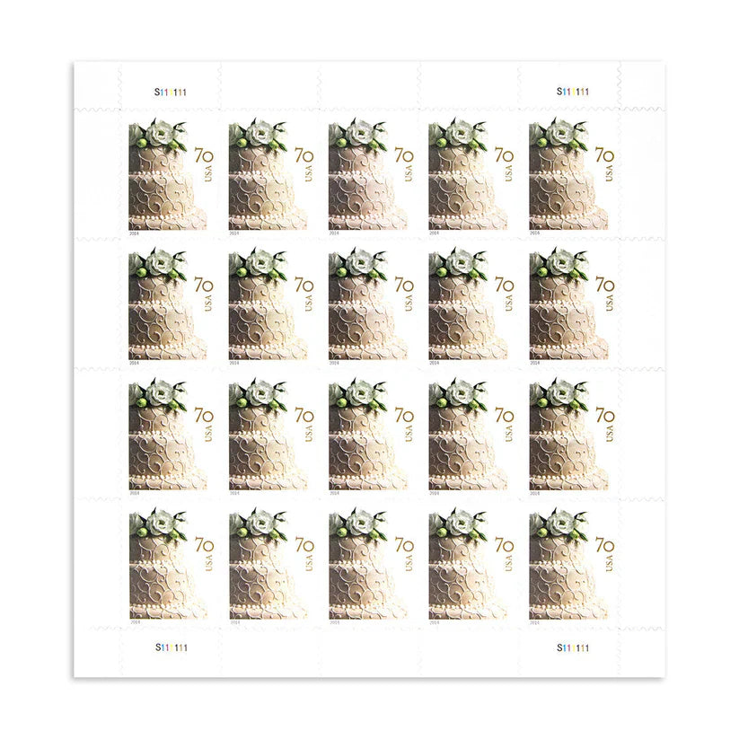 2014 Wedding Series: Wedding Cake First Class Postage Stamps