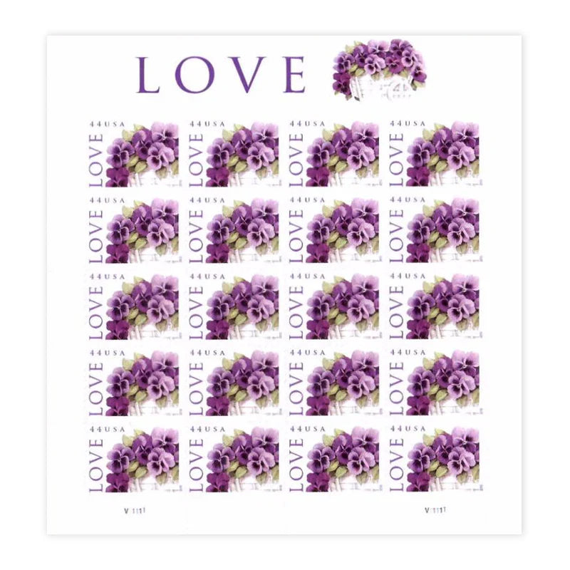 2010 Love-Purple Orchid in Snow Postage First Class Stamps