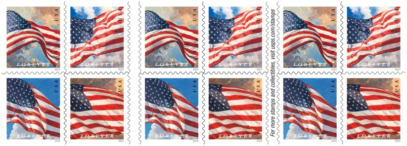 2024 U.S. Flags Forever First Class Postage Stamps