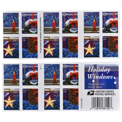 Holiday Windows Forever First Class Postage Stamps