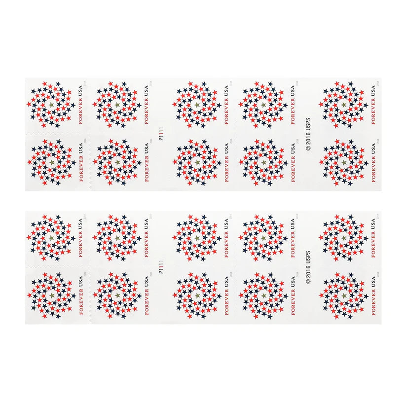Patriotic Spiral Forever First Class Postage Stamps