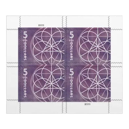 2022 $5 Floral Geometry Forever First Class Postage Stamp