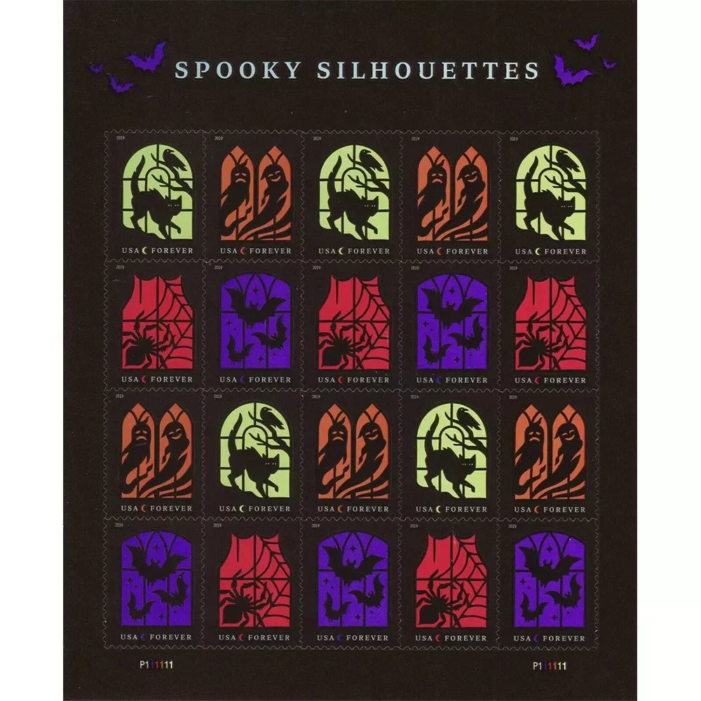 Spooky Silhouettes Forever Stamps