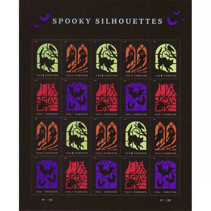 Spooky Silhouettes Forever Stamps