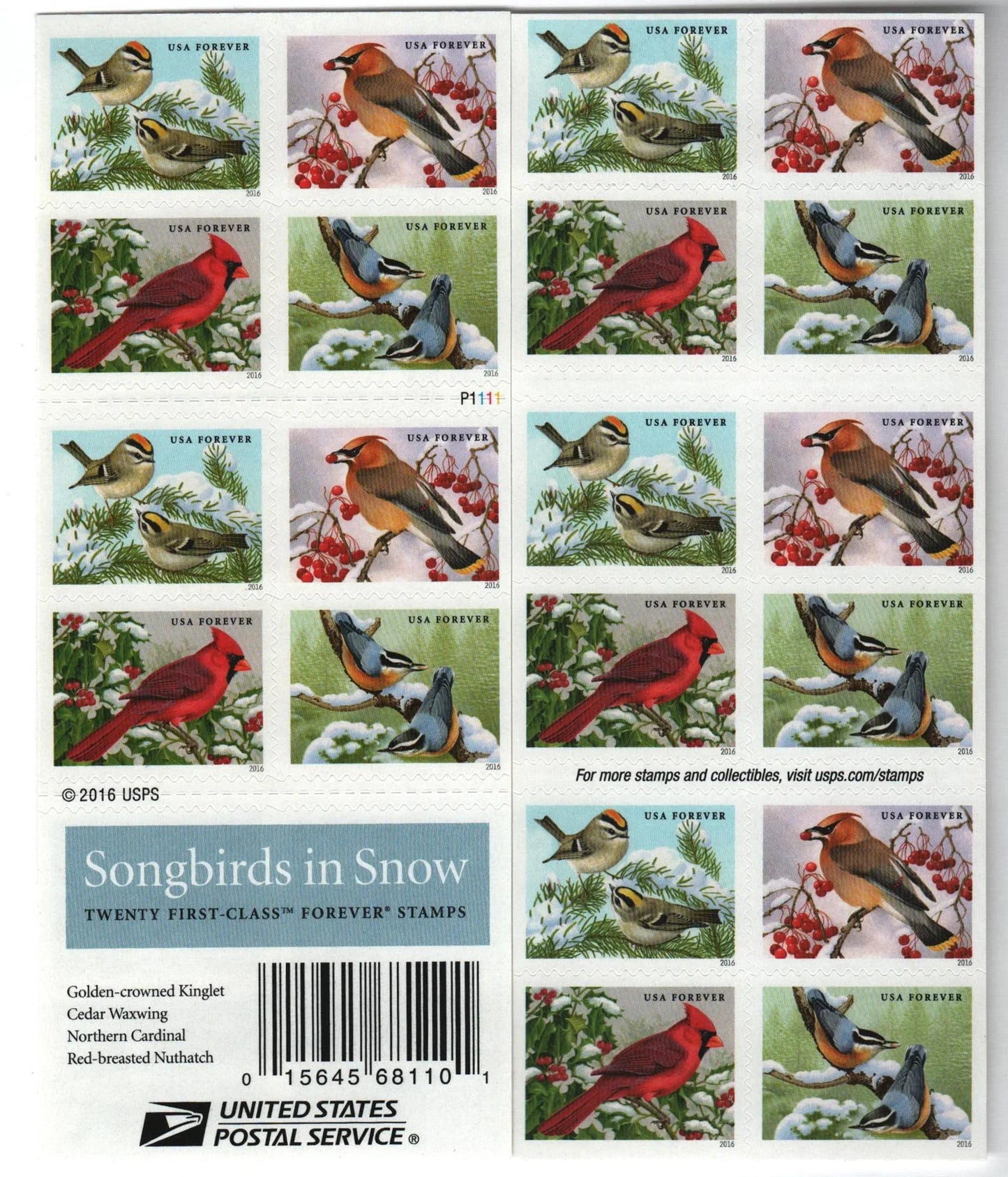 Songbirds in Snow Forever Stamps